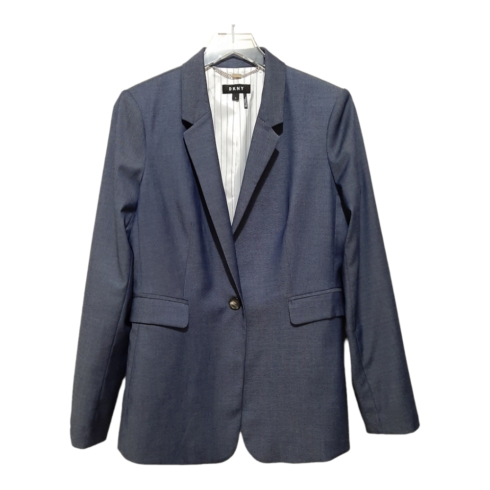 DKNY Blue Long Sleeve Blazer Size 10
